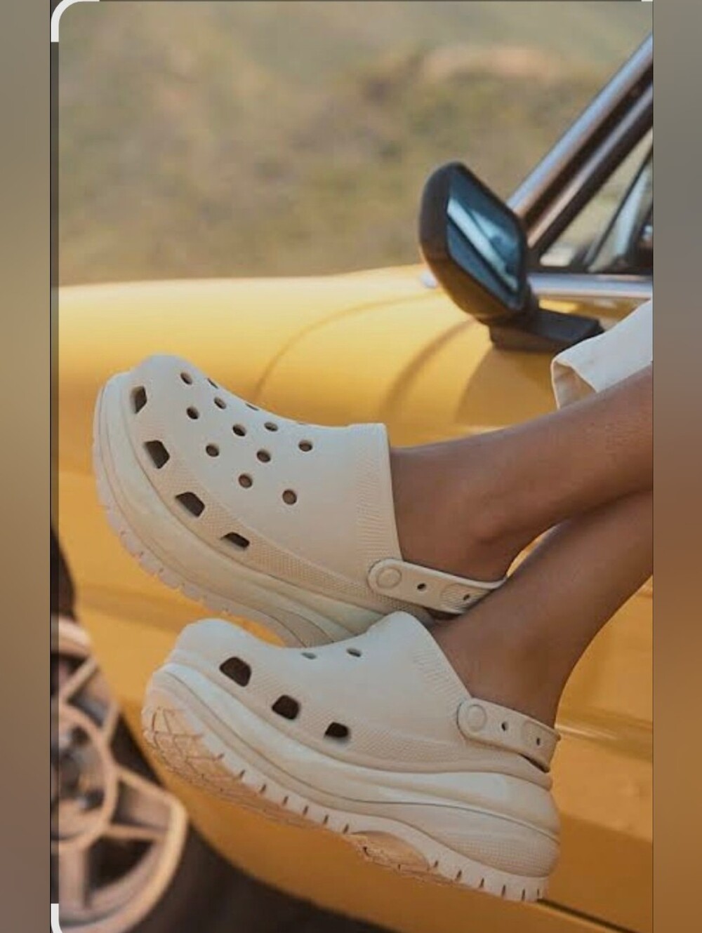 Crocs Mega Crush Clogs, Unisex, Ivory, M8, W10